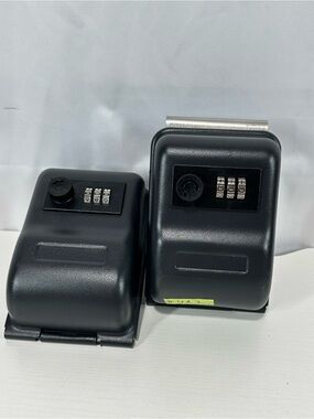 #483 Lot Of 2 Car Key Window Lock Box, Heavy Duty, 3-Digit Combo, Weatherproof